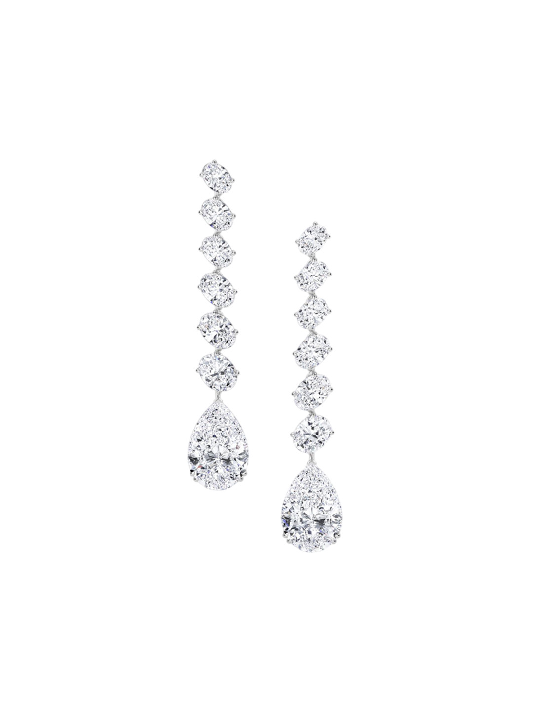 LUNA Women White Gold Lab Grown Diamond Drop Earrings I 14 kt