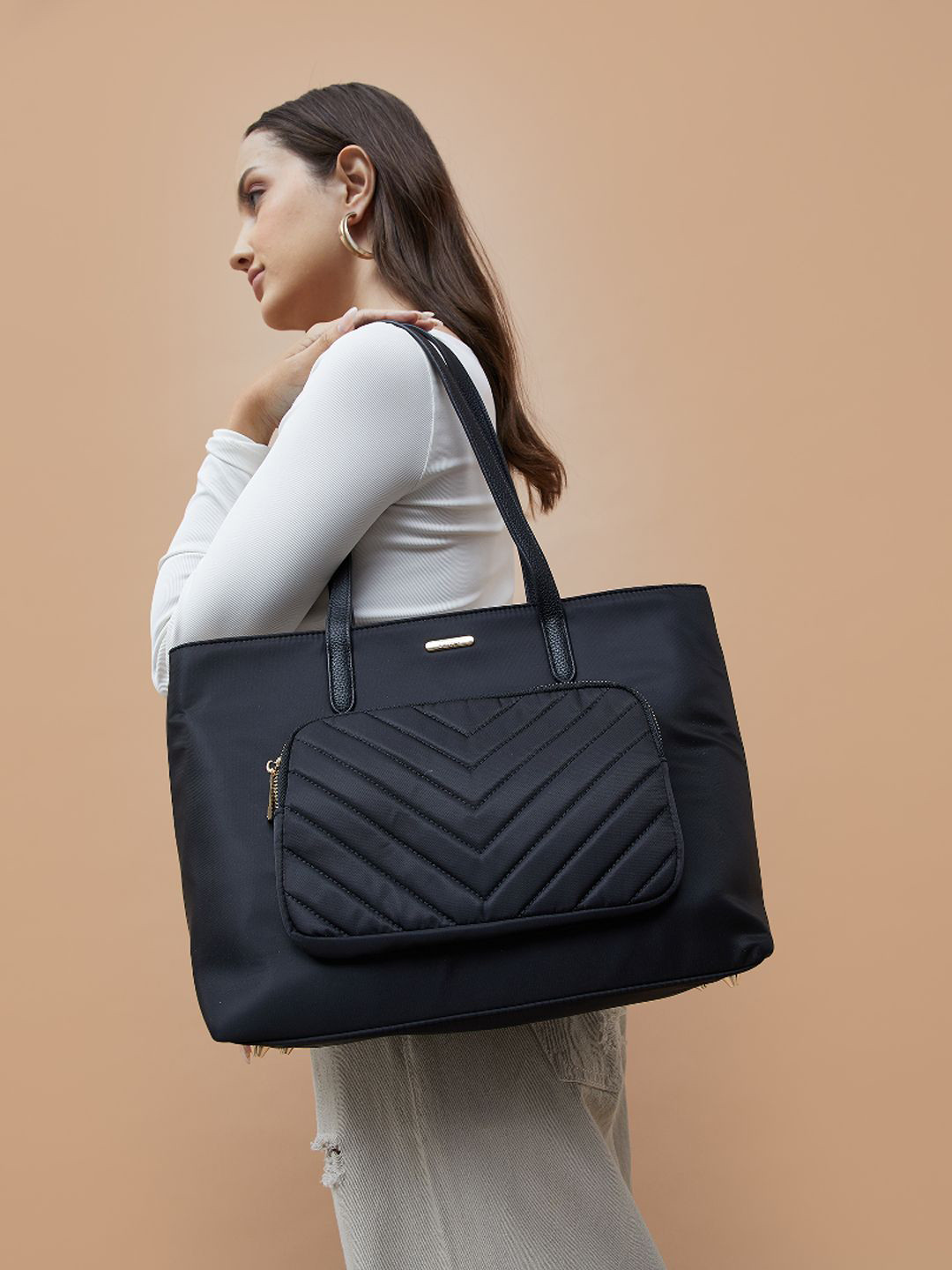Ginger by Lifestyle Structured Quilted Shoulder Bag