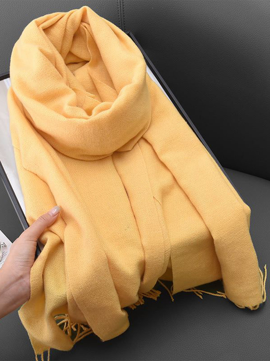 QUECY Women Stole With Tassle Border