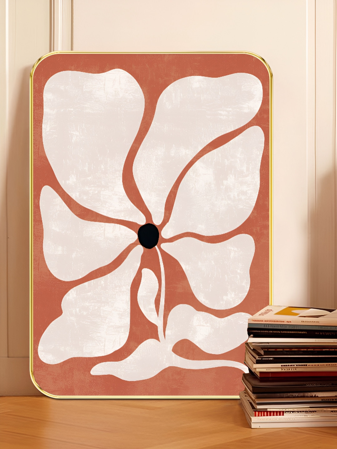 Livin'luxe Pink & Brown Floral And Botanical Wooden Wall Art