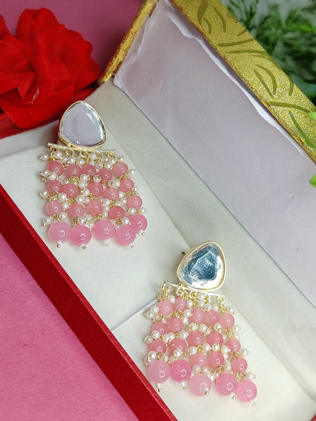 NAYANSH Unisex Pink Jewellery Set