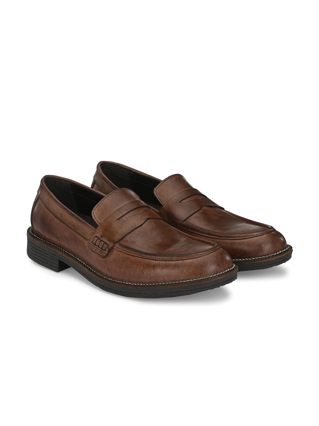 CARLO ROMANO Men Genuine Leather Formal Slip-OnsShoes