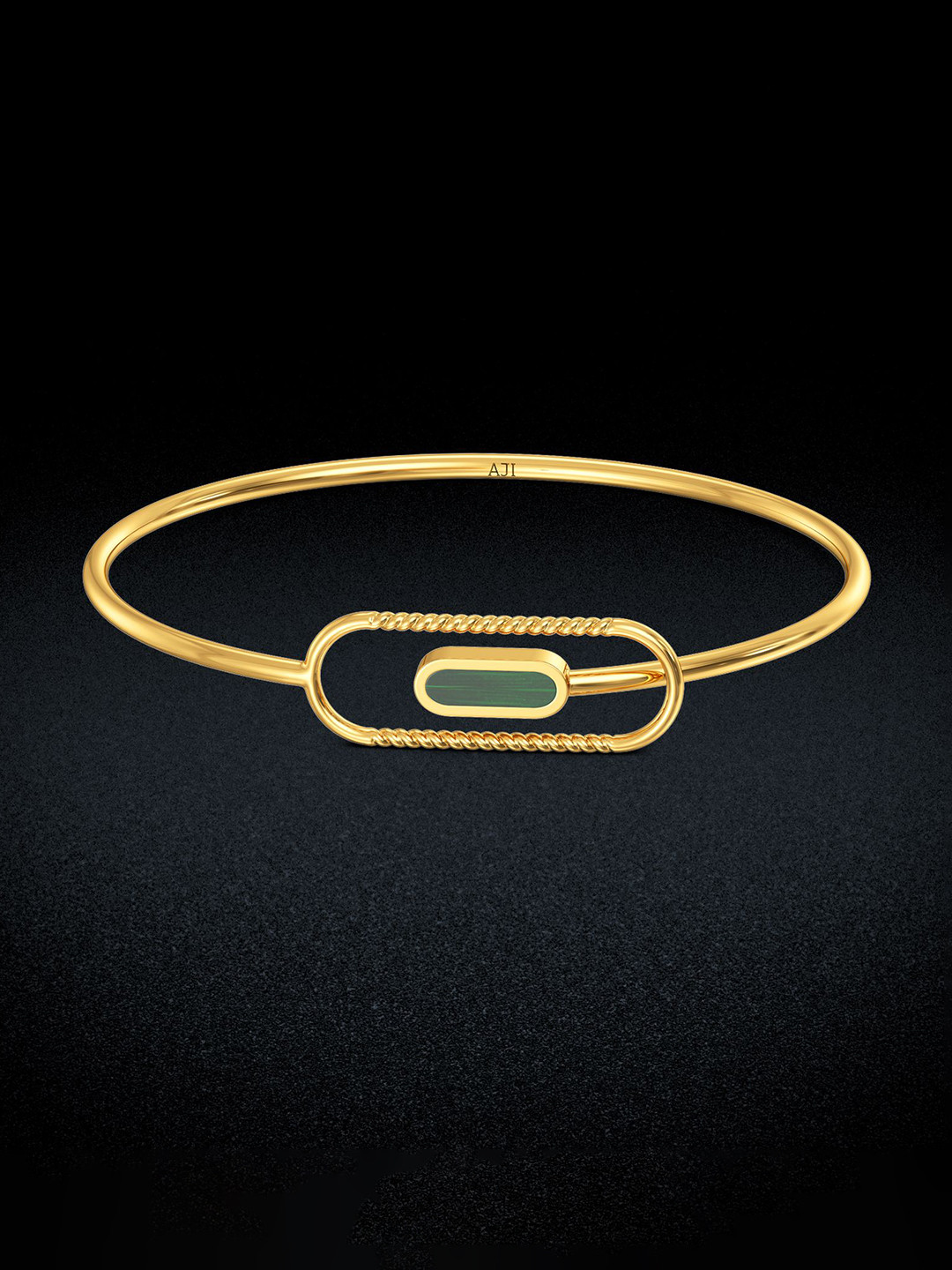 Joyalukkas Columnar Shape Elegant Thin Gold Bangle