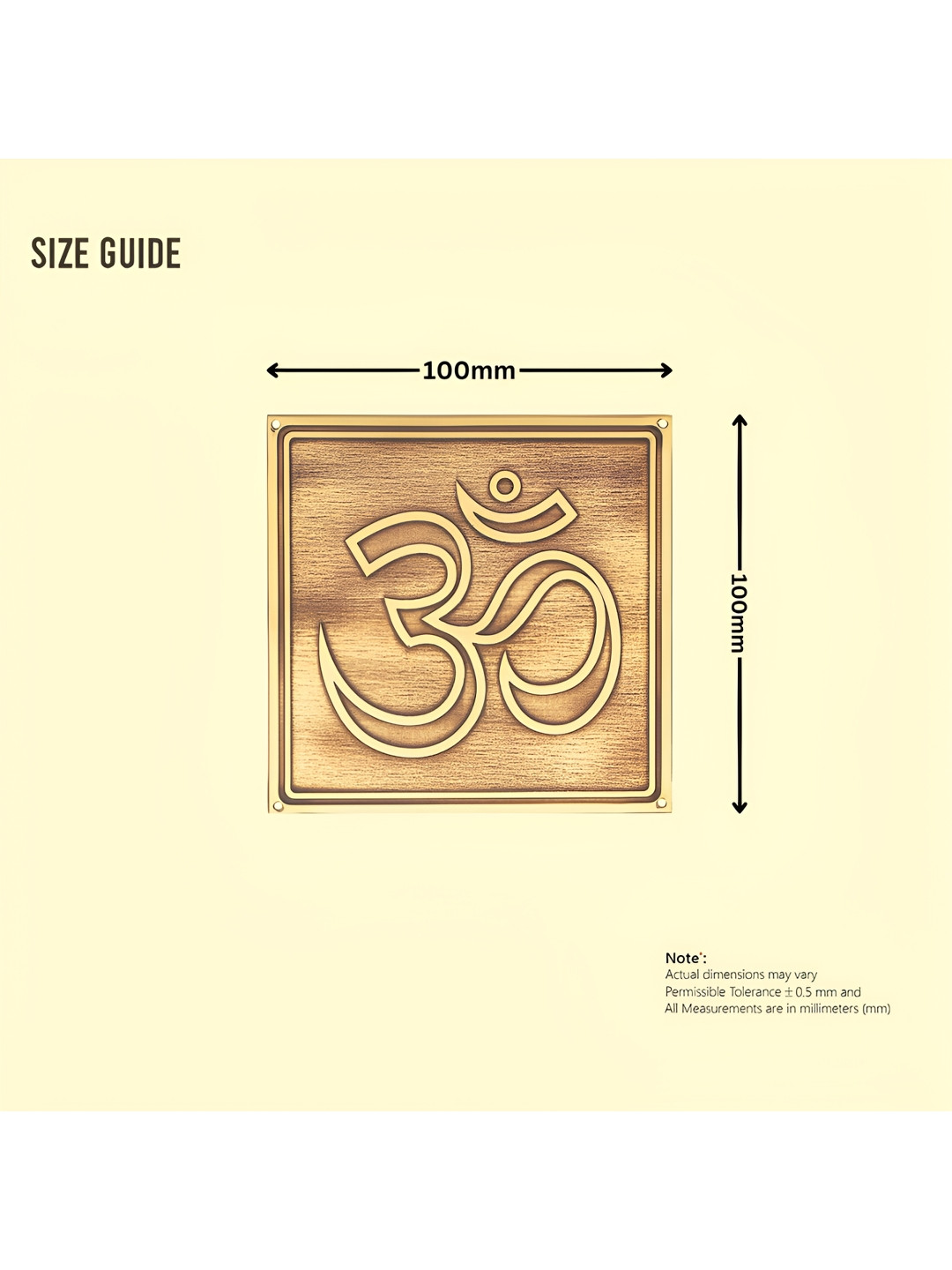 PLUS POINT Om Brass Ethnic Motifs Antique Hanging Hall 2Pcs Spiritual Wall Decor-39.4In