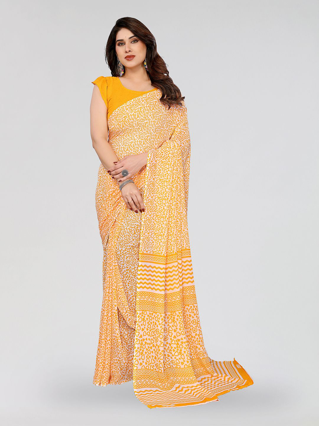 Moda Rapido Heart Printed Saree