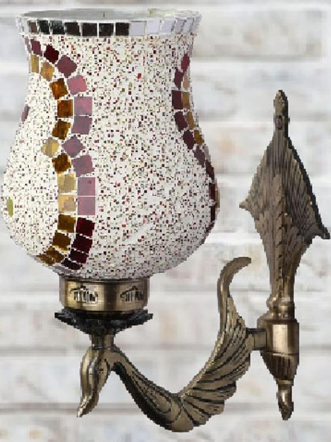 Somil Premium Designer Glass Wall / Night Lamp  Elegant & Stylish Dcor Accent for Modern Interiors, color- Multicolour, Size:- 26 X 31 X 38 CM