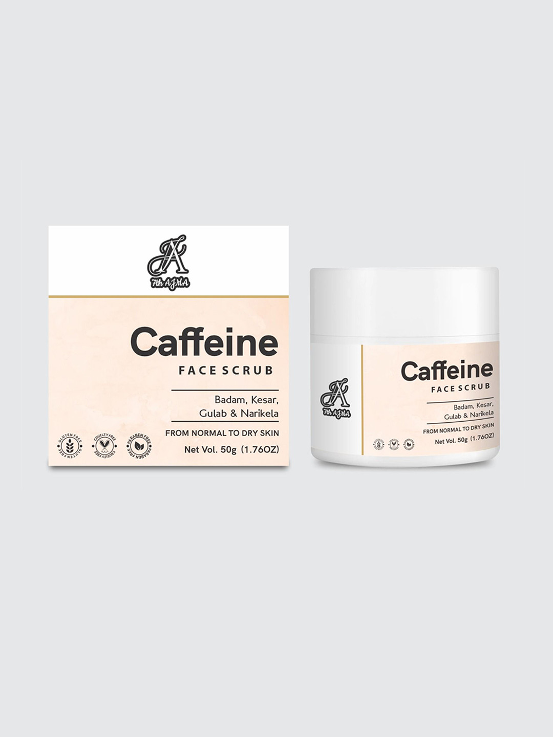 7THAJMA Caffeine Face Scrub For Hydration & Glow- 100 g