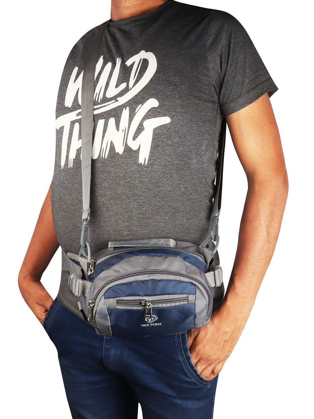 NICE PURSE Solid Waist Pouch