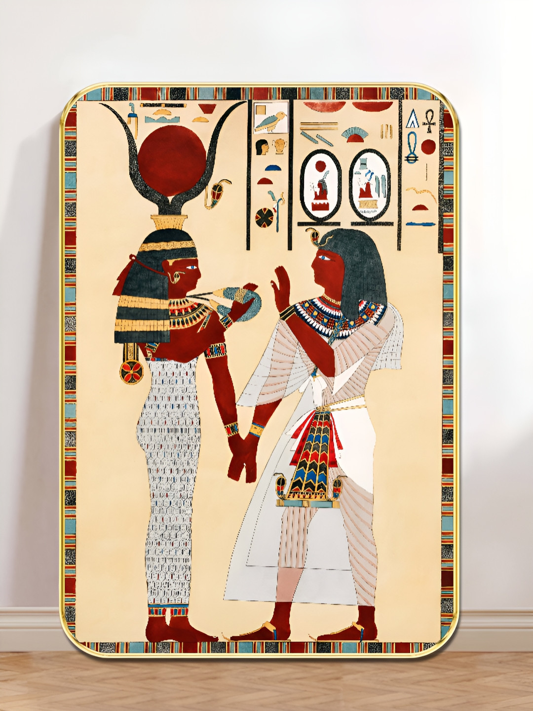 Livin'luxe Maroon & Black Ancient Egyptian Wall Art