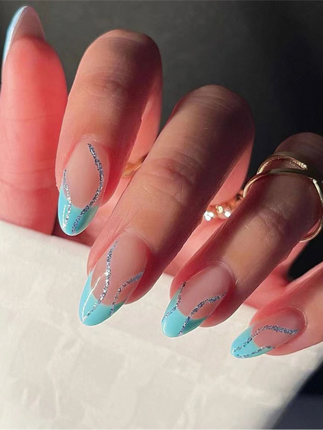 Secret Lives 24-Pcs Acrylic Press On Nails Reusable Artificial Designer Fake Nails