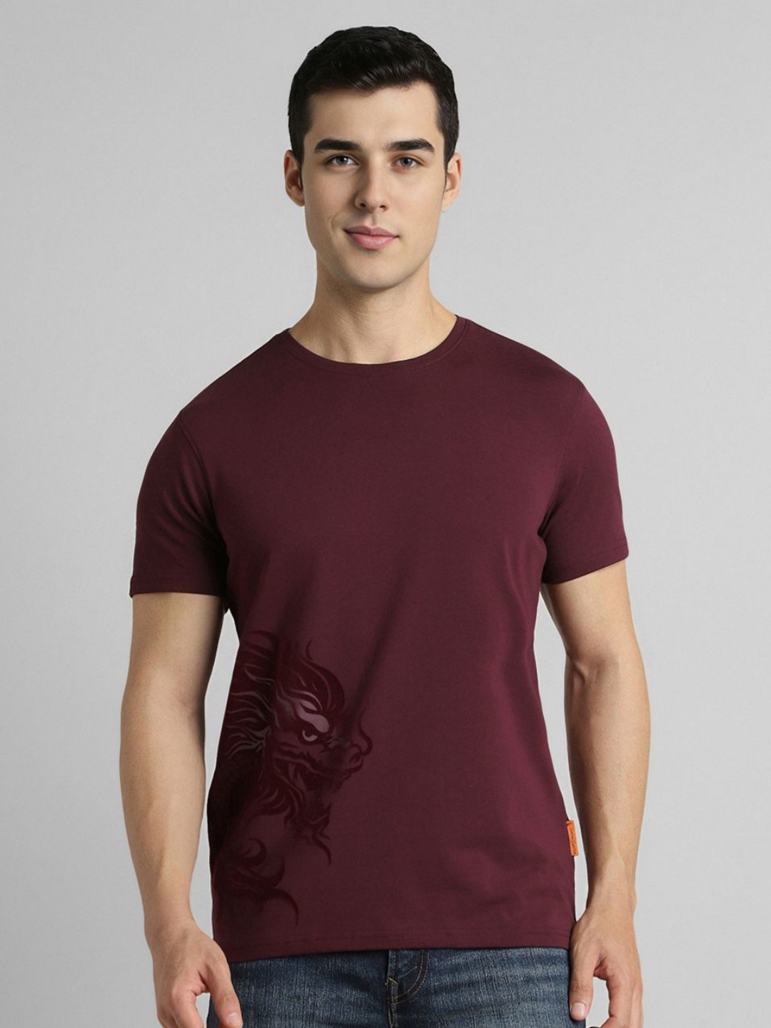 SIMON CARTER LONDON Graphic Printed Short Sleeves Slim Fit T-shirt