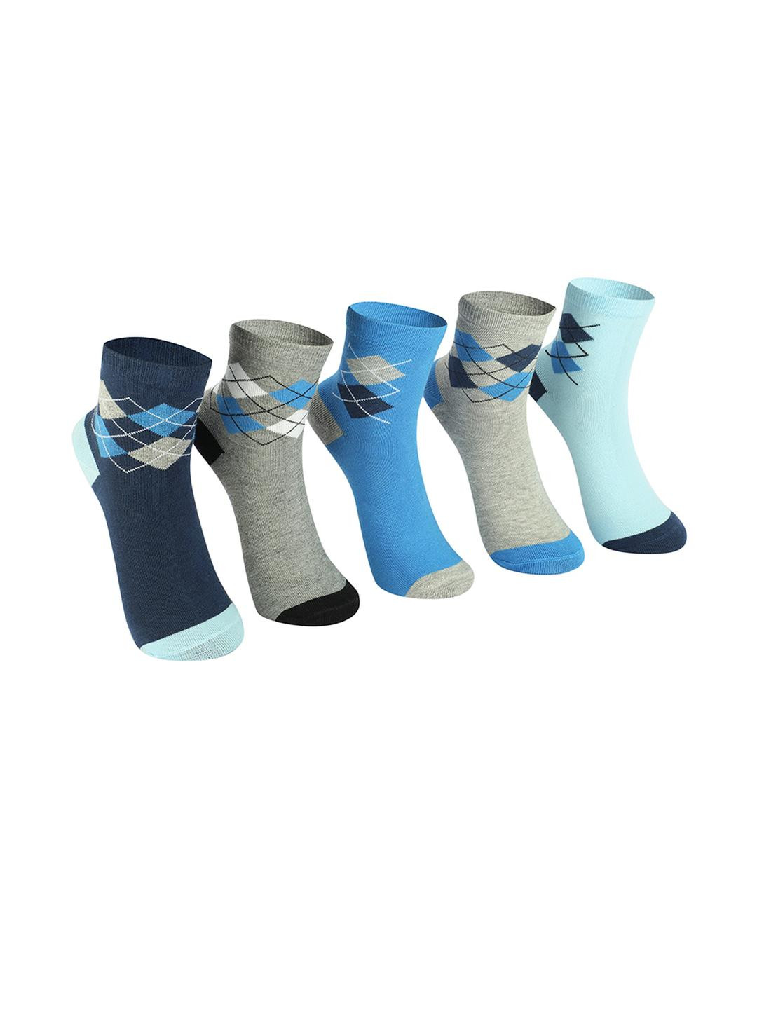 PRIMESOX MOVE ON Set of 5 Kids Multicolored Printed Cotton Kids Socks