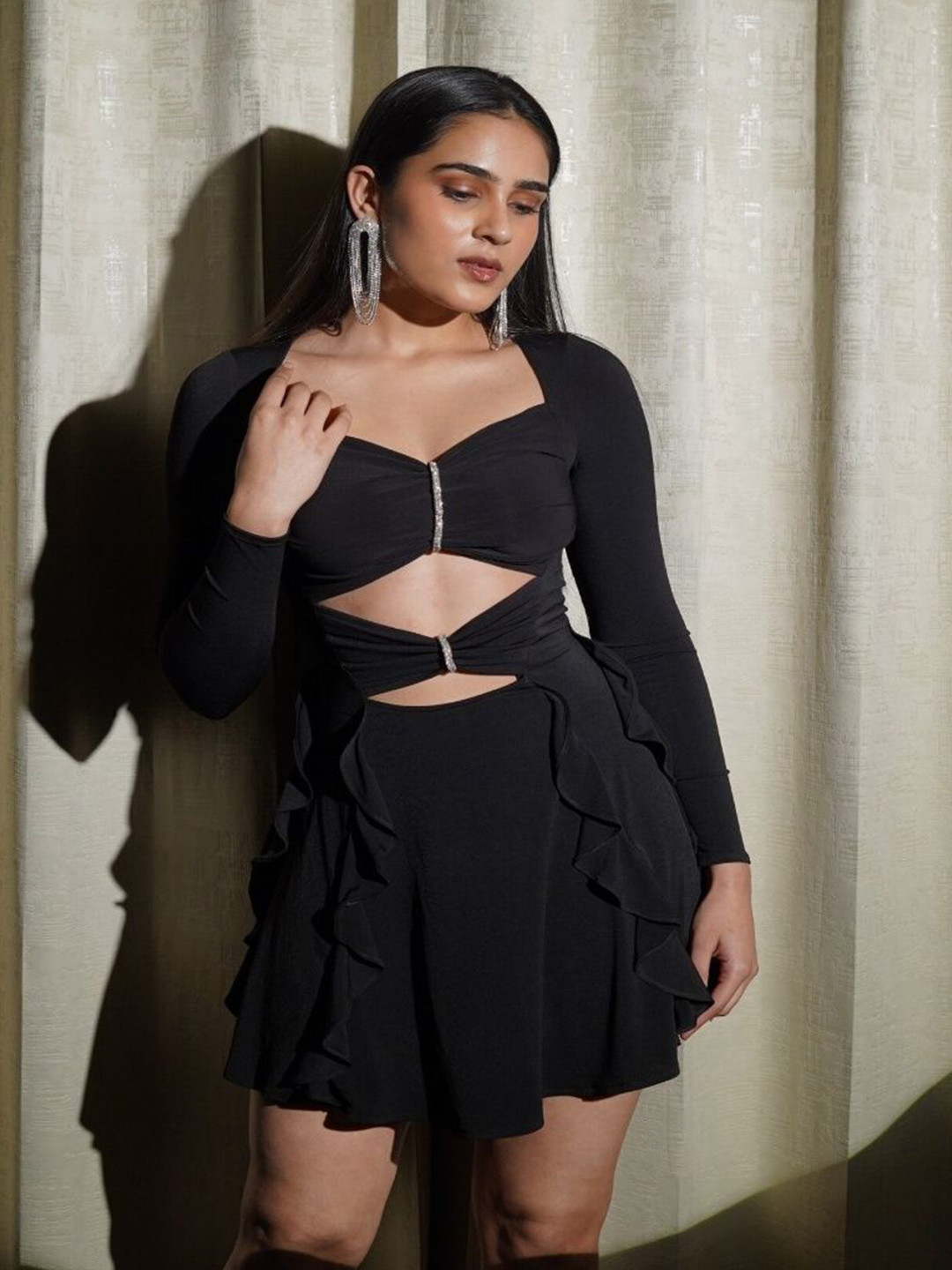 Myclo Timeless Affection Women Sweetheart Neck Fit & Flare Mini Dress