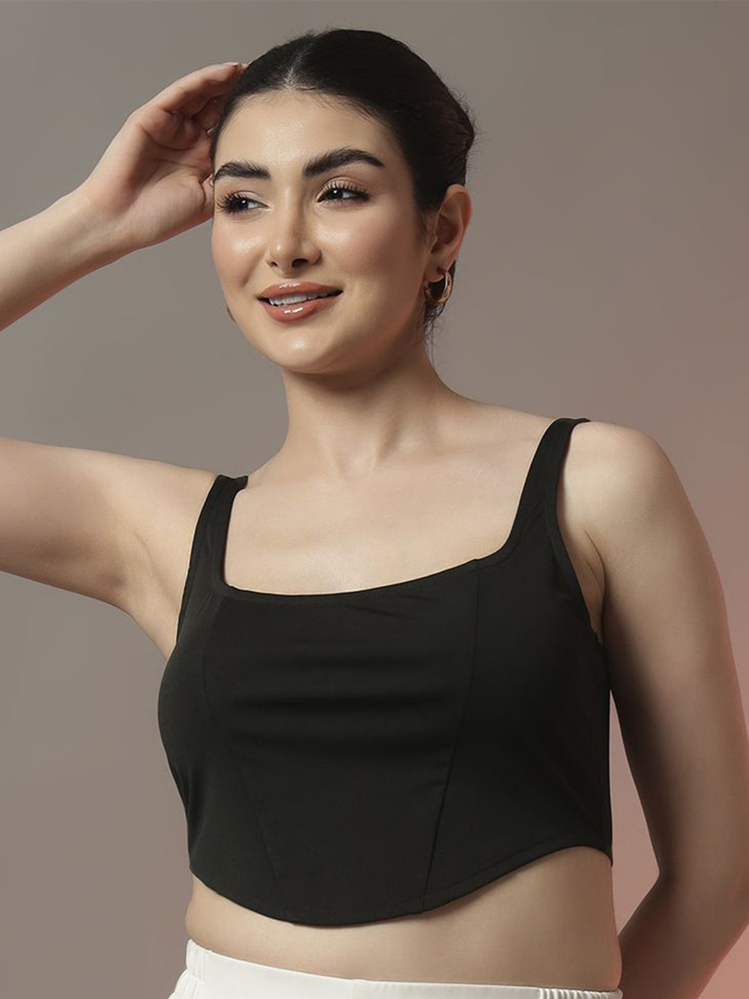 Trend Arrest Women Shoulder Straps Corset Crop Top