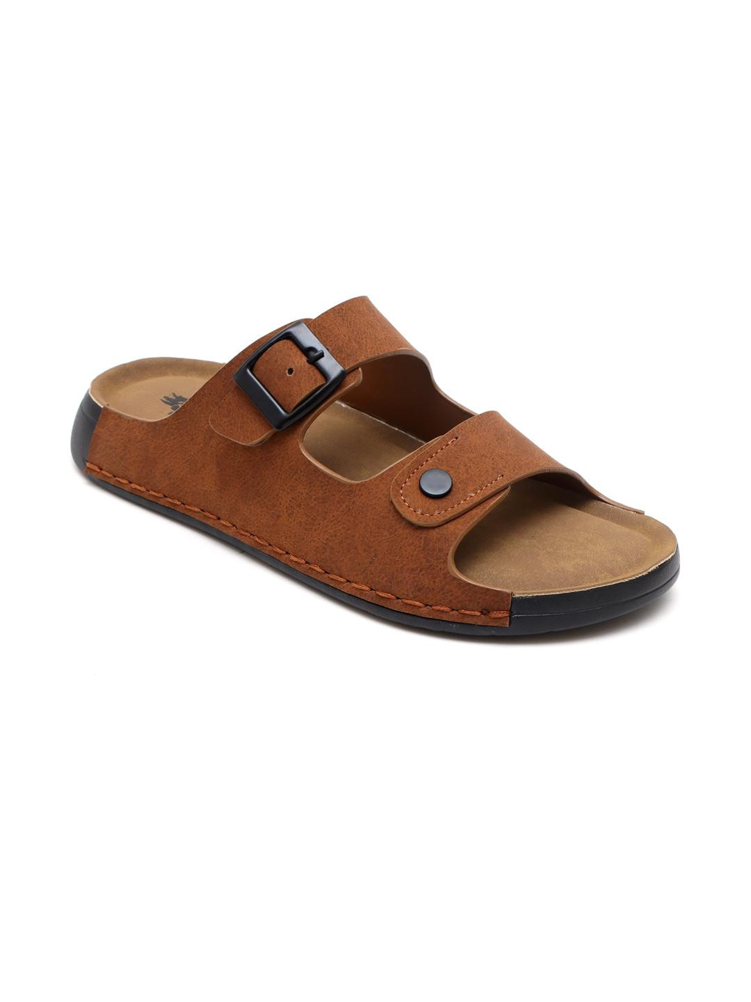 Kelsey Men Tan with buckle closure Comfort Sandals