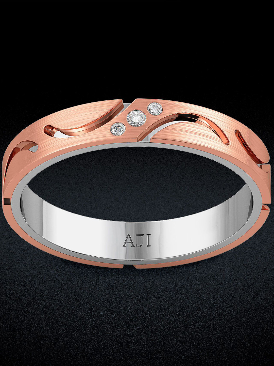 Joyalukkas Imperial Stencil Curve Diamond Womens Ring