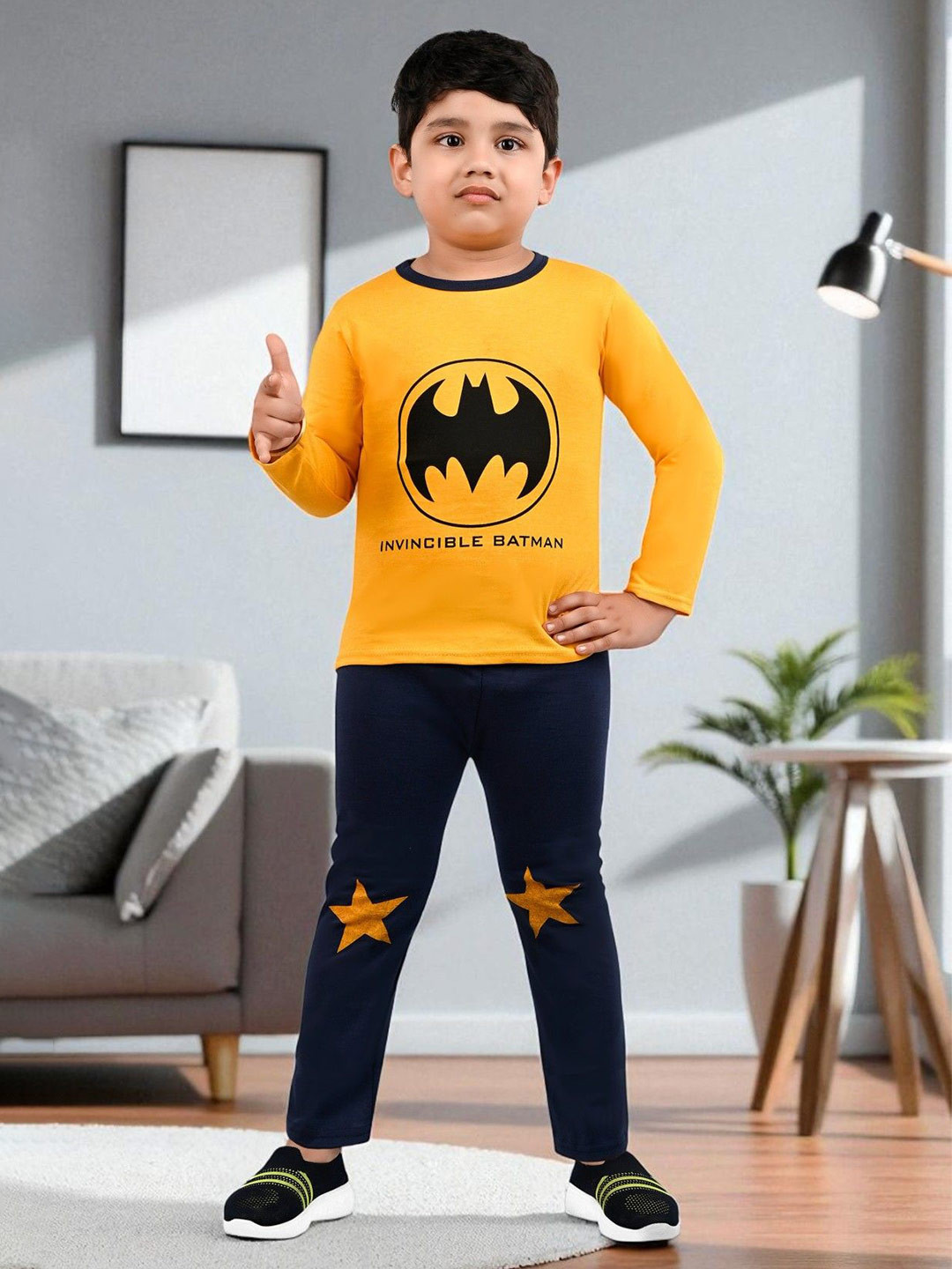NEW GEN Boys Printed Long Sleeves T-shirt With Trousers