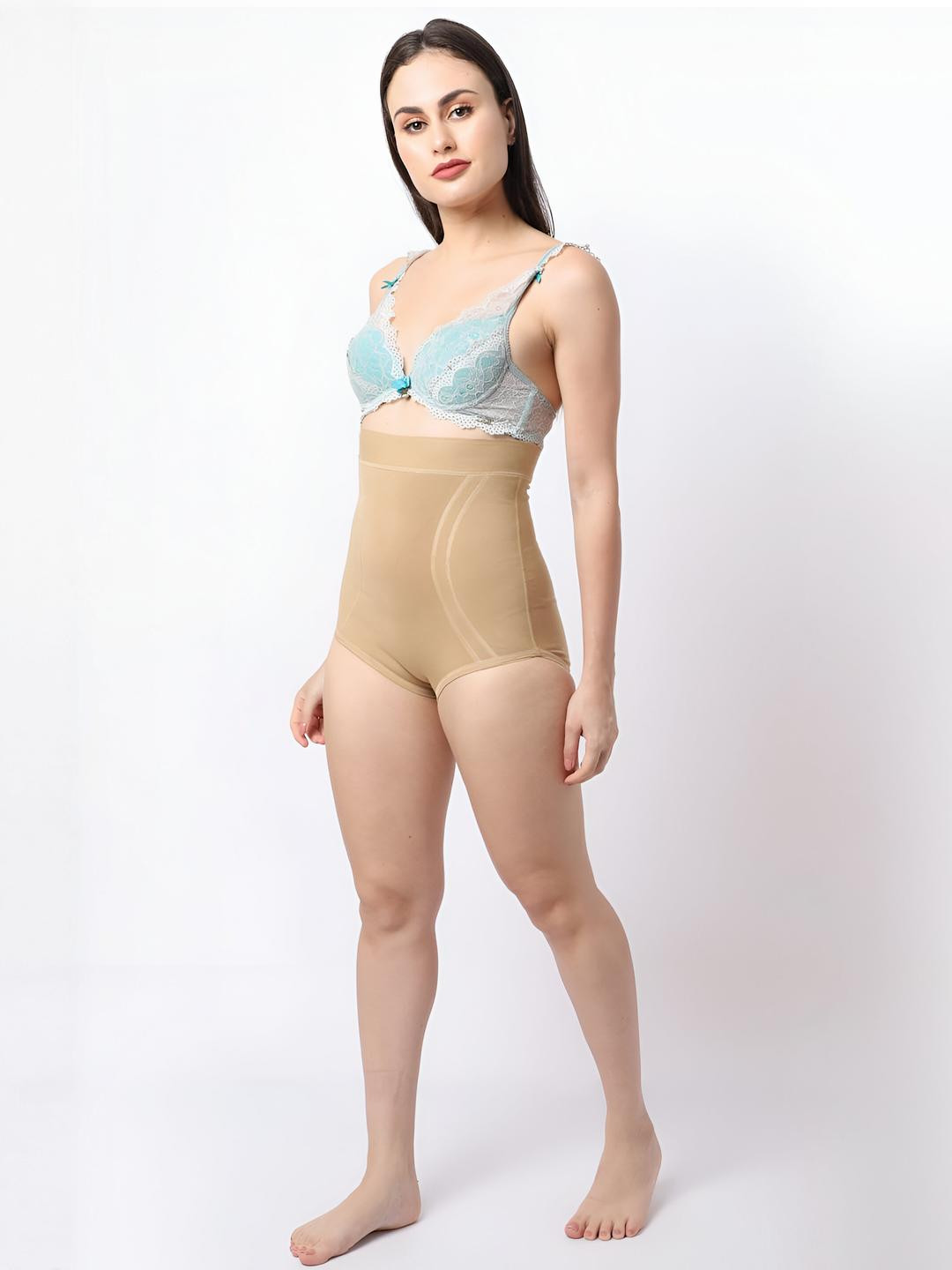 Veeva Beauty & Fashion Women Beige Tummy And Hip Shape Wear