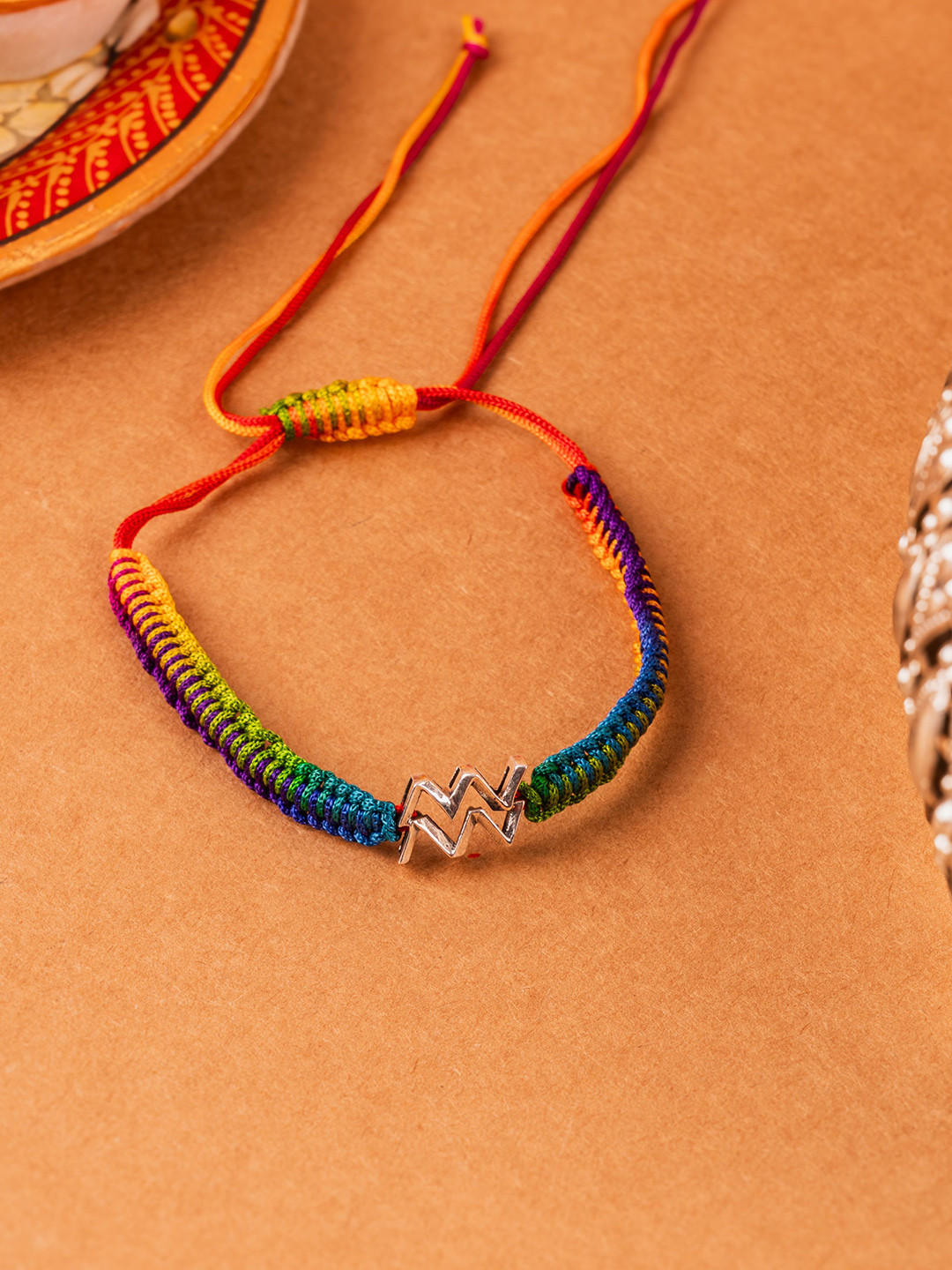 Kicky And Perky 925 Sterling Silver Aquarius Wraparound Rakhi