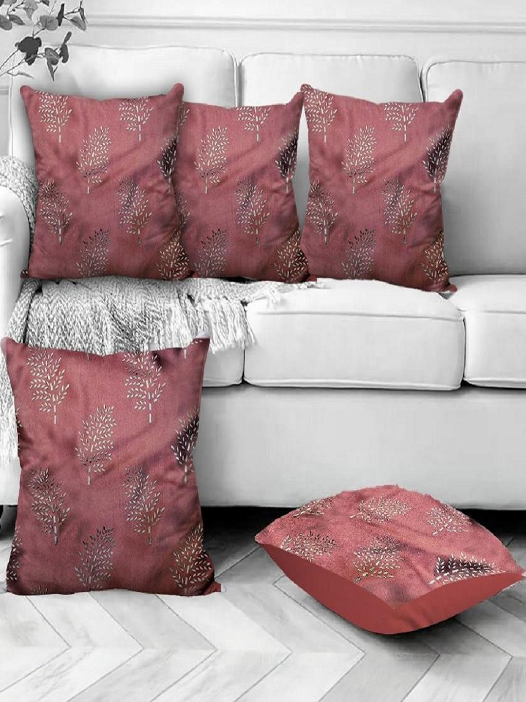 Vine Velvet Cushion Covers 16x16 inches - Set of 5 PC