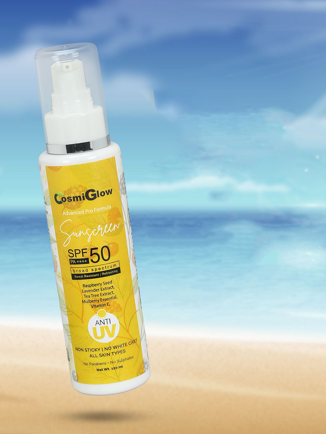 COSMIGLOW Set Of 2 Advanced Pro Formula Sunscreen With Vitamin E & SPF 50 PA+++ 120ml Each