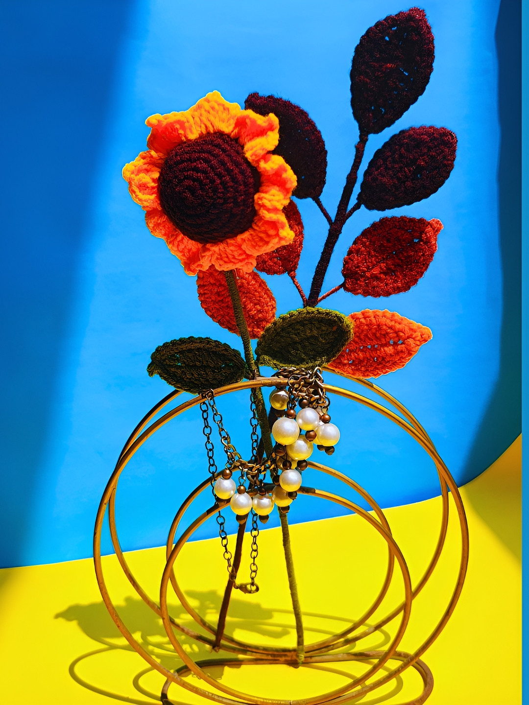 TheYUGO Brown Crochet Vase Fillers