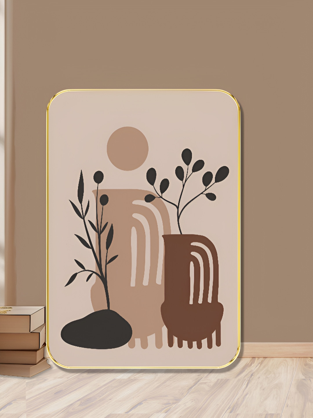 Livin'luxe Brown & Black Earth-Tone Printed Wall Art