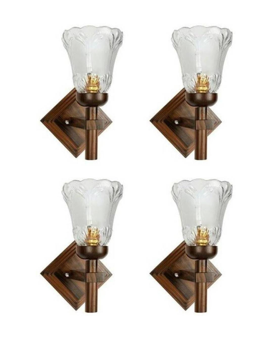 Somil Premium Designer Glass  Wall / Night  Lamp  Elegant  & Stylish Dcor Accent for Modern Interiors, color, White, Size:- 22 X 25 X 33 CM
