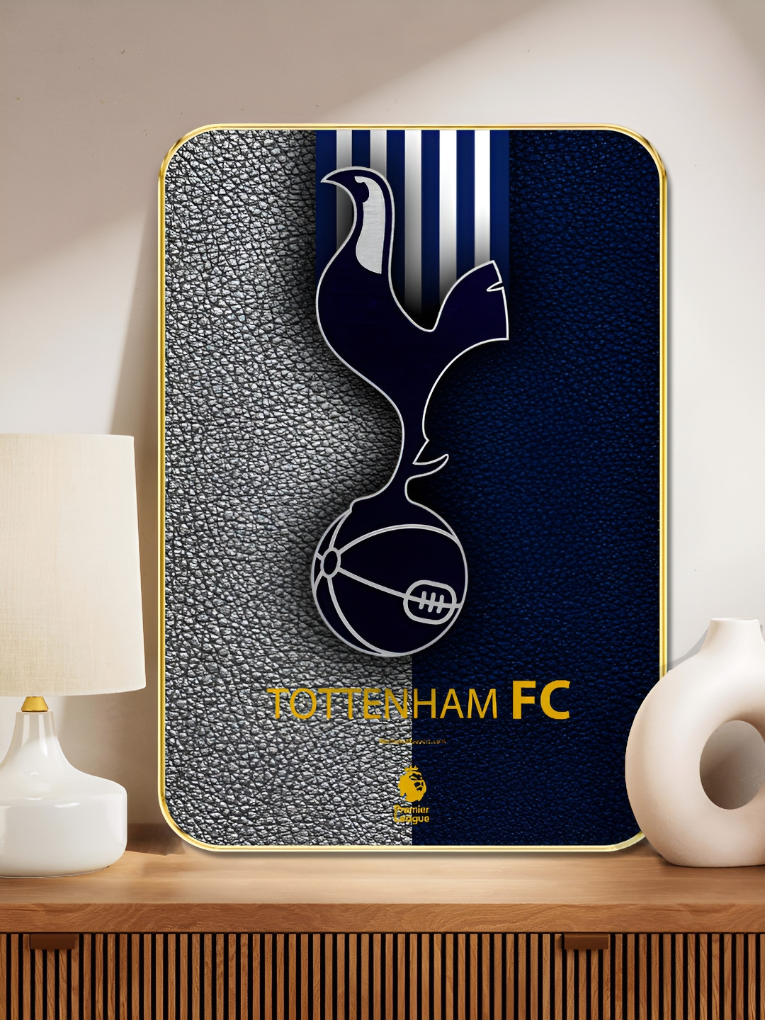 Livin'luxe Black Tottenham FC Wall Art