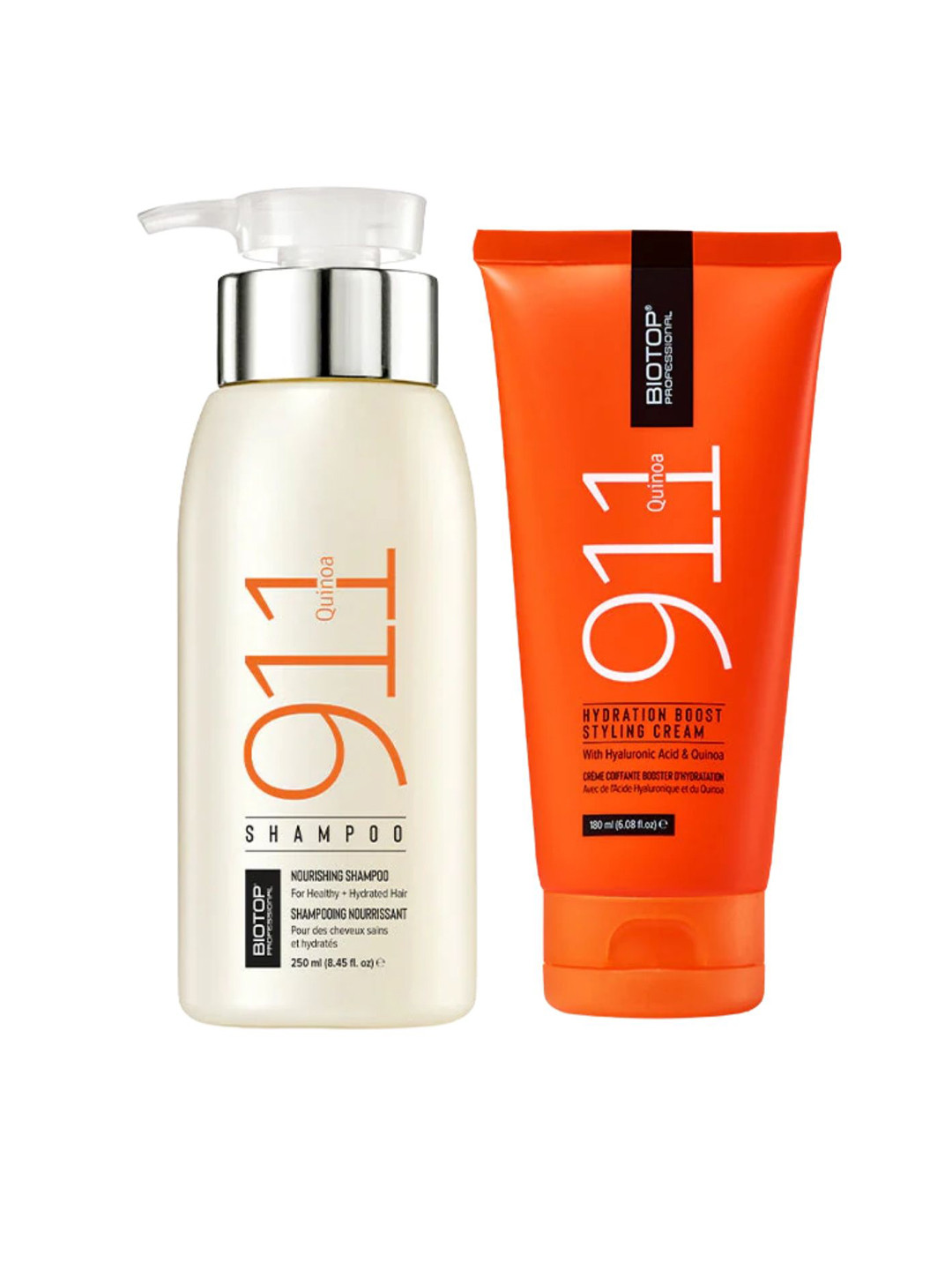 BIOTOP PROFESSIONAL Set Of 911 Quinoa Shampoo 250ml & Hair Cream 180ml