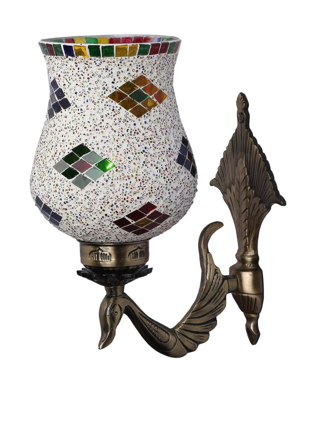 Somil Premium Designer Glass Wall / Night Lamp  Elegant & Stylish Dcor Accent for Modern Interiors, color- Multicolour, Size:- 25 X 30 X 38 CM