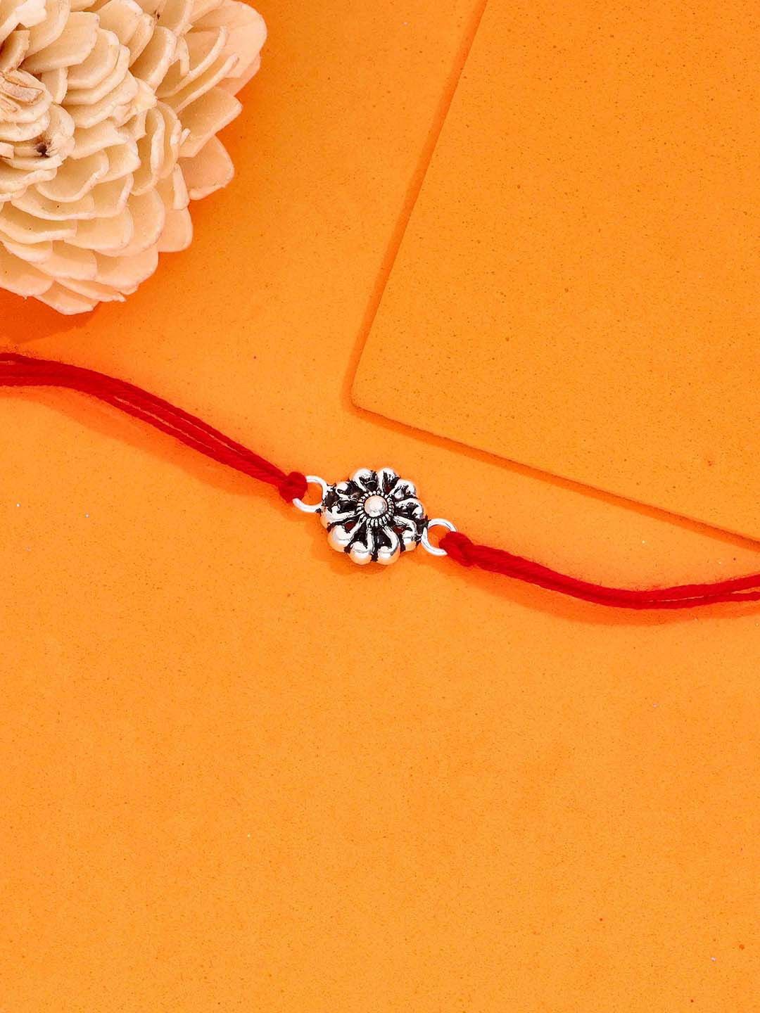 KAI JEWEL Floral Design Thread Rakhi