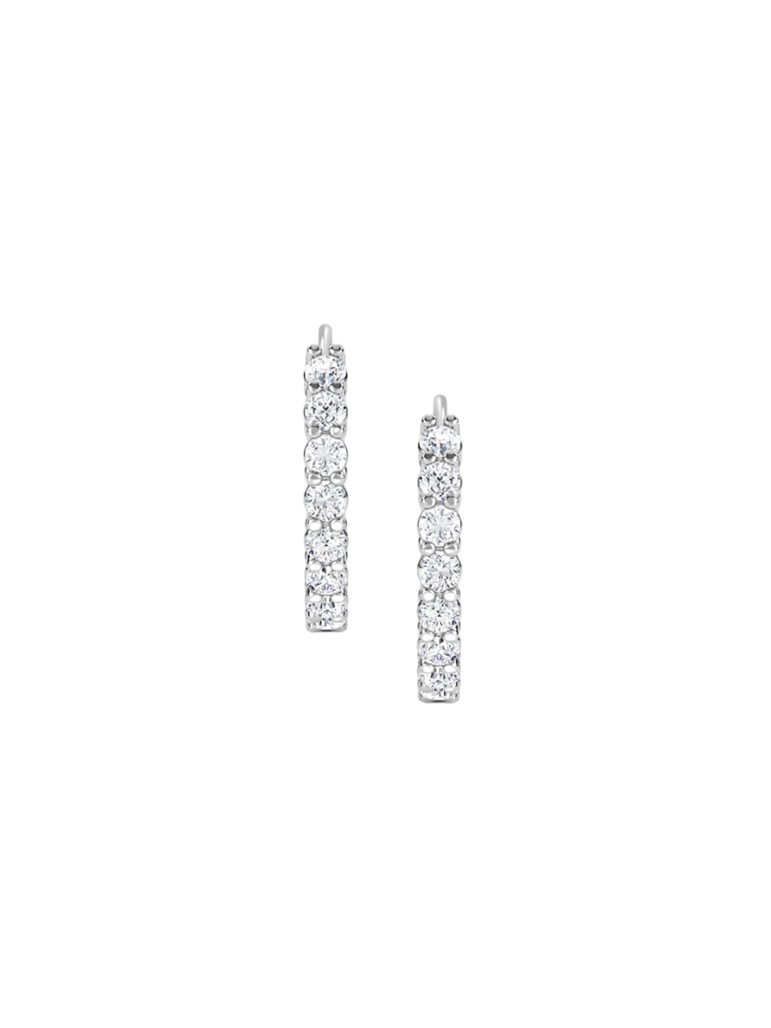 LUNA 14 Kt Silver Gold Diamond Studded Earrings 1.74g