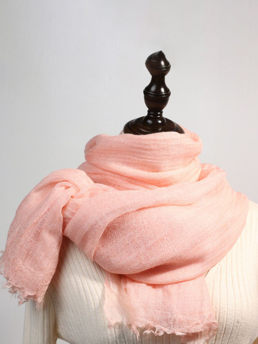 QUECY  Women Rectangle Shape Stole with Frayed