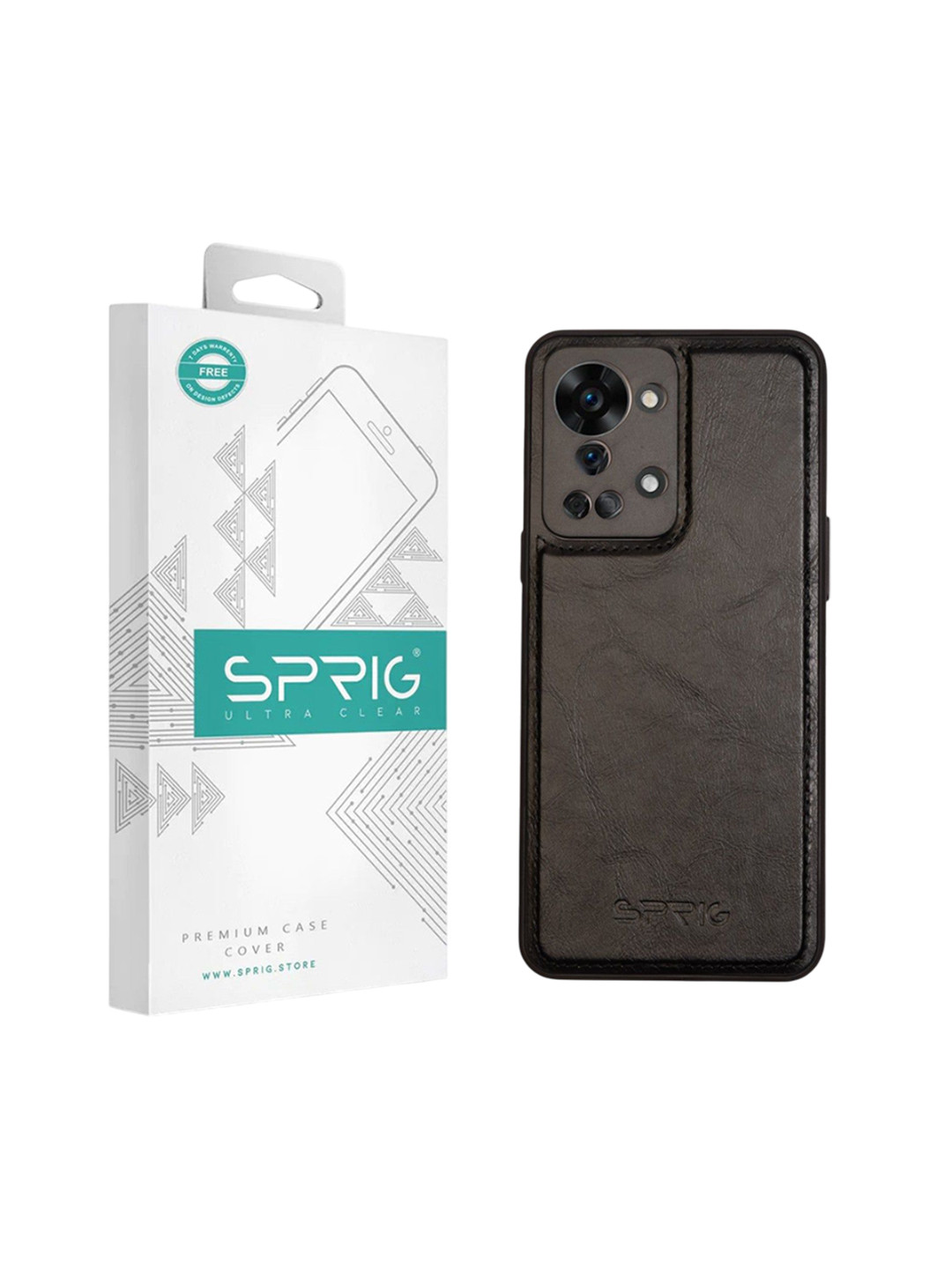 SPRIG OnePlus Nord 2T 5G Glossy PU Leather Back Cover