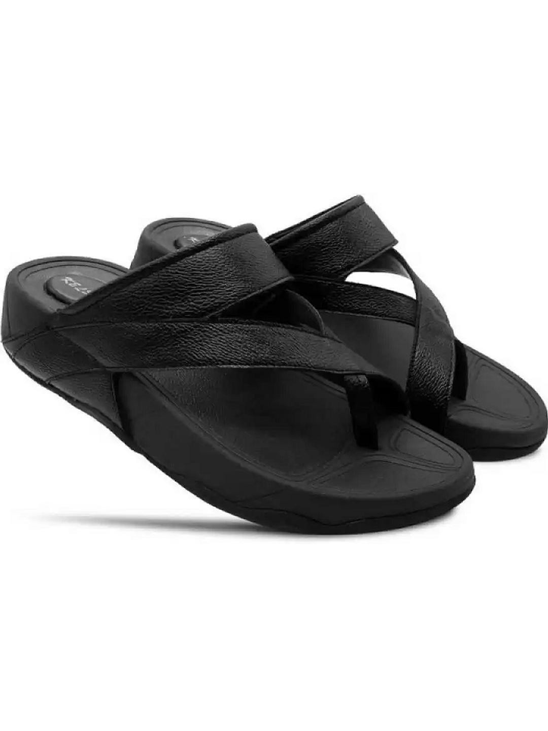 Kelsey Men Black Comfort Slip-On Sandals