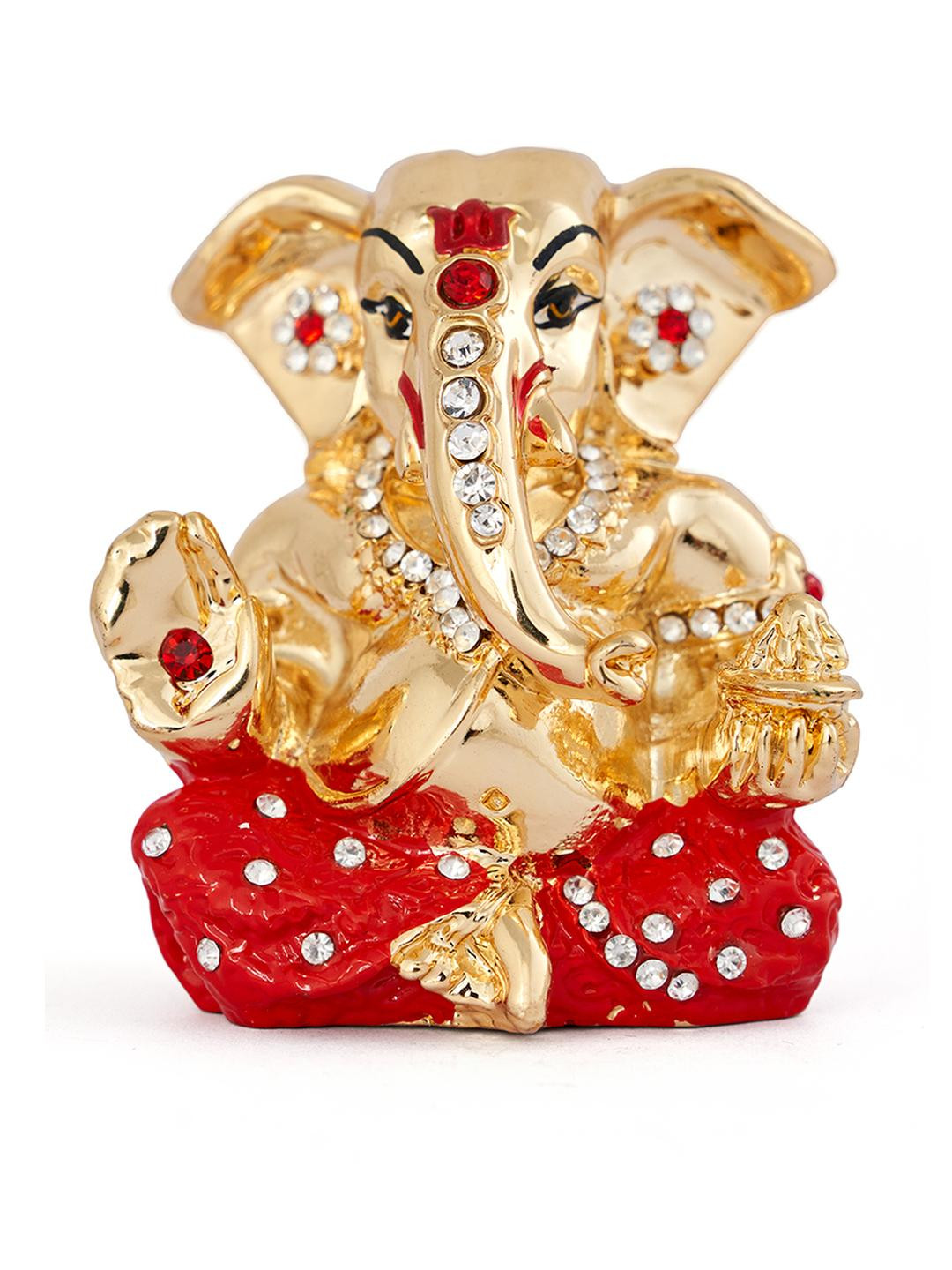 Kulin Resin God Appu Ganesh with Red Embellished Dhoti