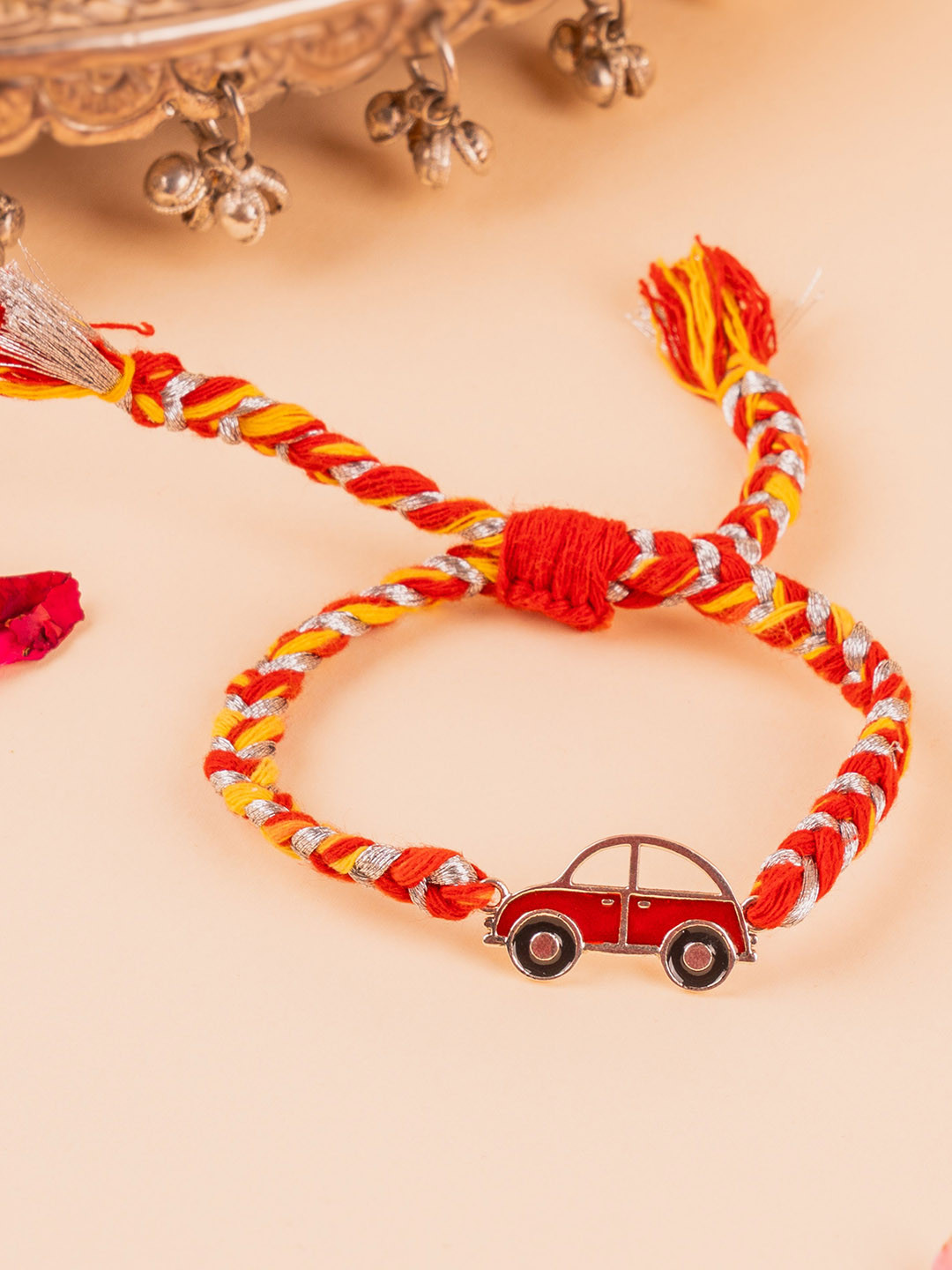 Kicky And Perky Kids 925 Sterling Silver Car Wraparound Rakhi
