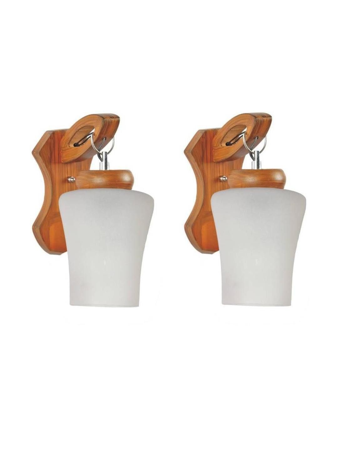 Somil Premium Designer Glass Wall / Night Lamp  Elegant & Stylish Dcor Accent for Modern Interiors, color- White, Size:- 22 X 26 X 32 CM