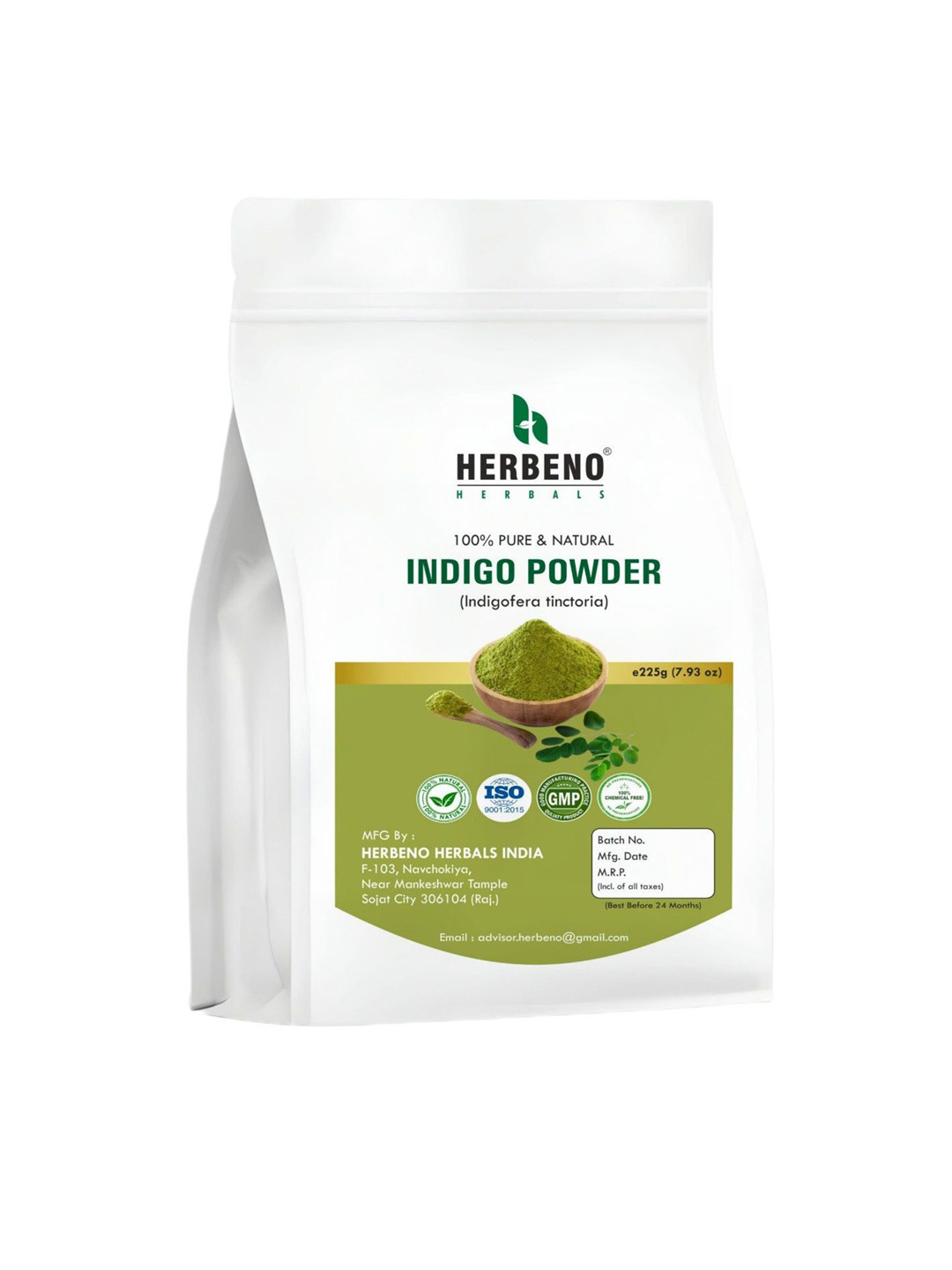 HERBENO Natural Indigo Powder - 225 g