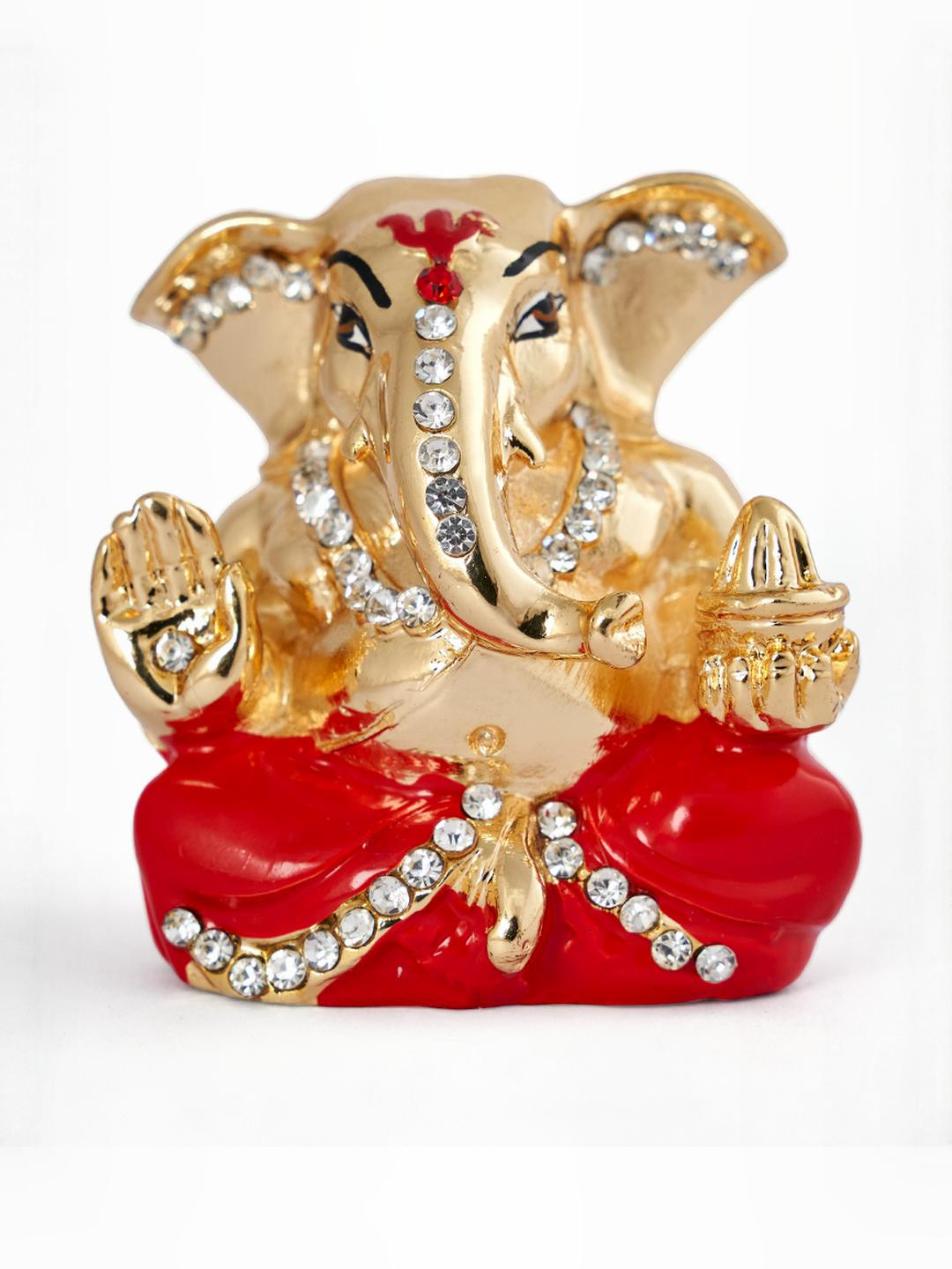 Kulin Resin God Appu Ganesh Showpiece with Red Embellished Dhoti