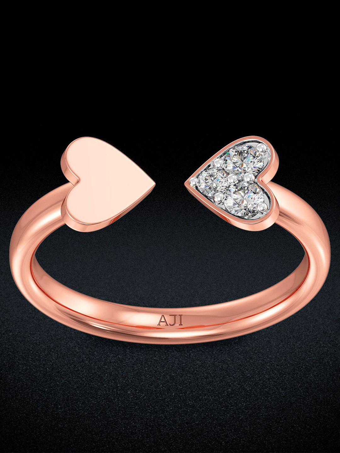Joyalukkas Timeless Twin Heart Diamond Ring