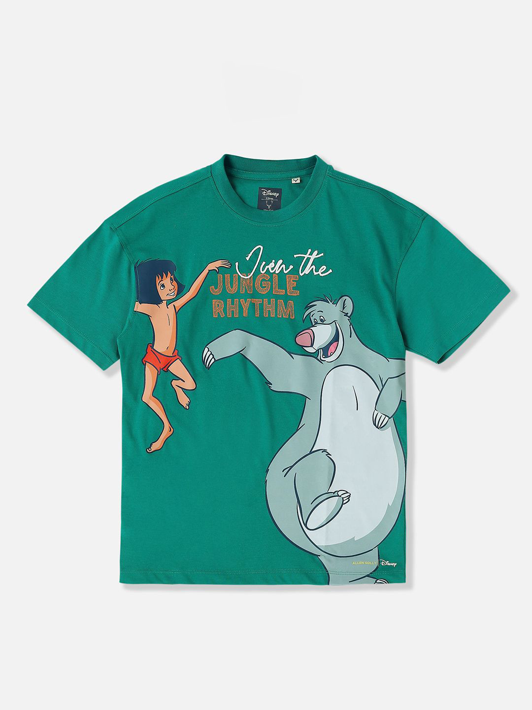 Allen Solly Junior Boys The Jungle Book Graphic Printed Round Neck Cotton T-shirt