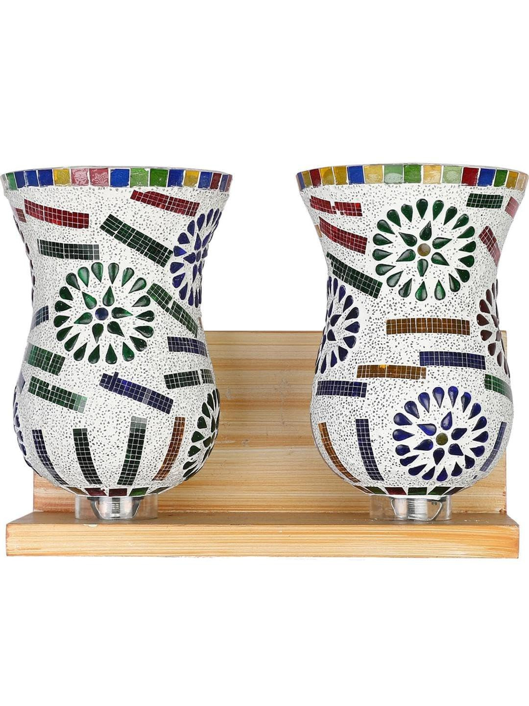 Somil Premium Designer Glass Wall / Night Lamp  Elegant & Stylish Dcor Accent for Modern Interiors, Color- MultiColor- Size:- 34.5 X 24.5 X 31.5 CM