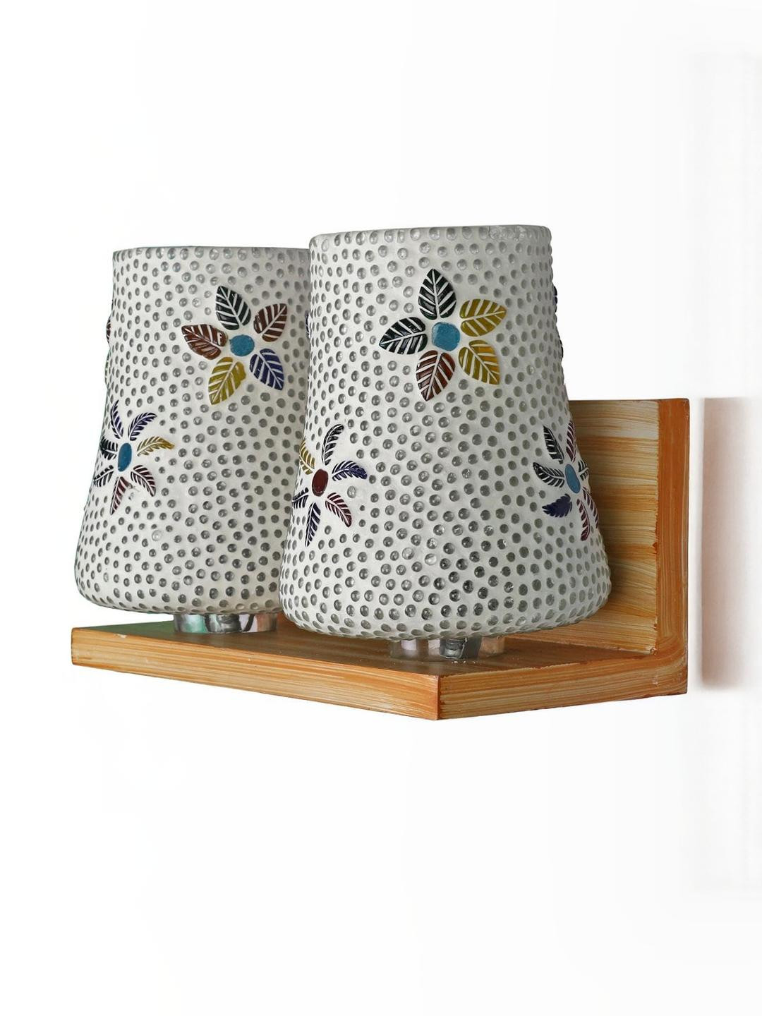 Somil Premium Designer Glass Wall / Night Lamp  Elegant & Stylish Dcor Accent for Modern Interiors, Color- Multicolour, Size:- 36 X 26 X 30.5 CM