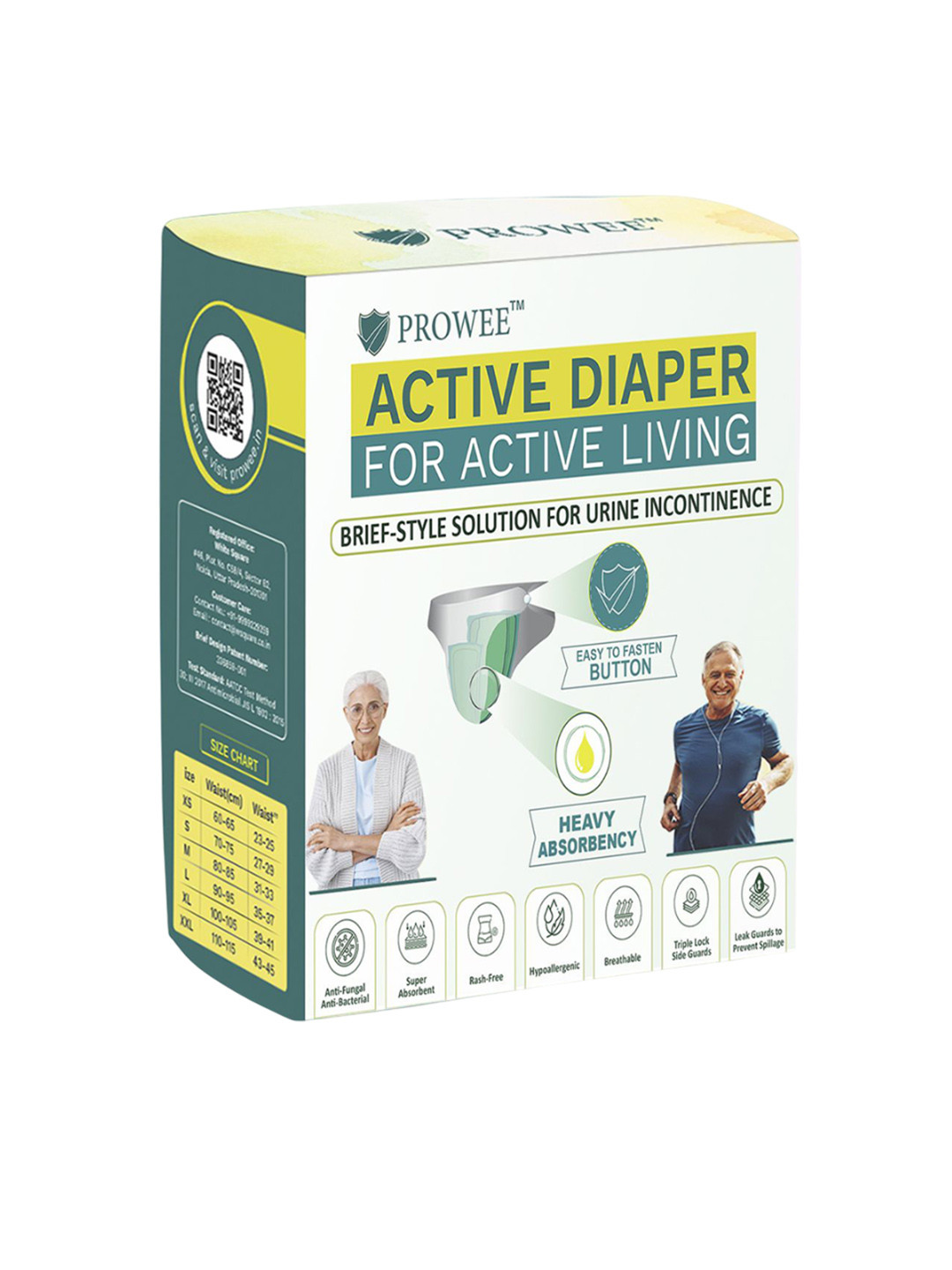 Prowee Urinary Incontinence Heavy Flow & Leakproof Active Diaper