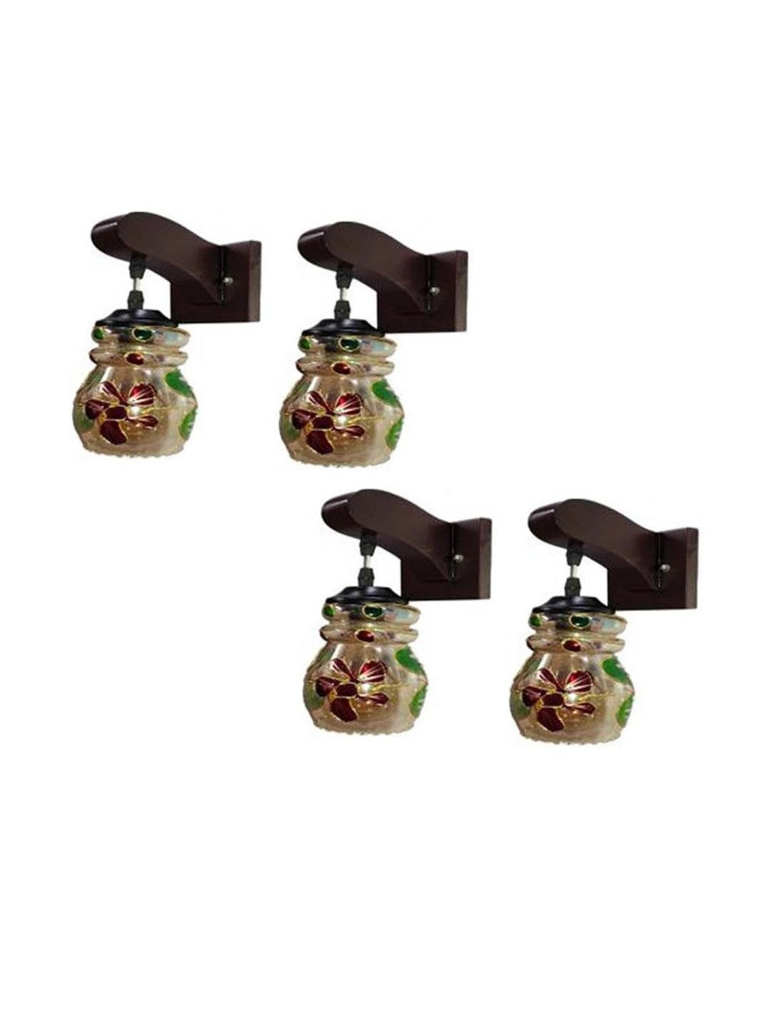 Somil Premium Designer Glass Wall / Night Lamp  Elegant & Stylish Dcor Accent for Modern Interiors, Color- MultiColor- Size:- 20 X 25 X 25 CM