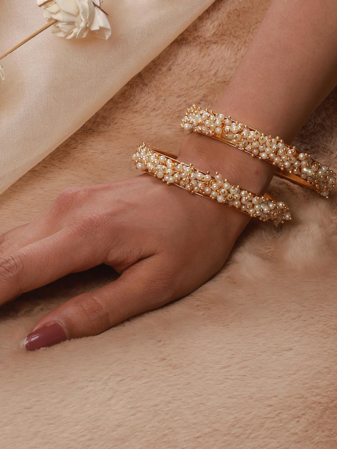 Anouk Pearl & Gold plated Bangles