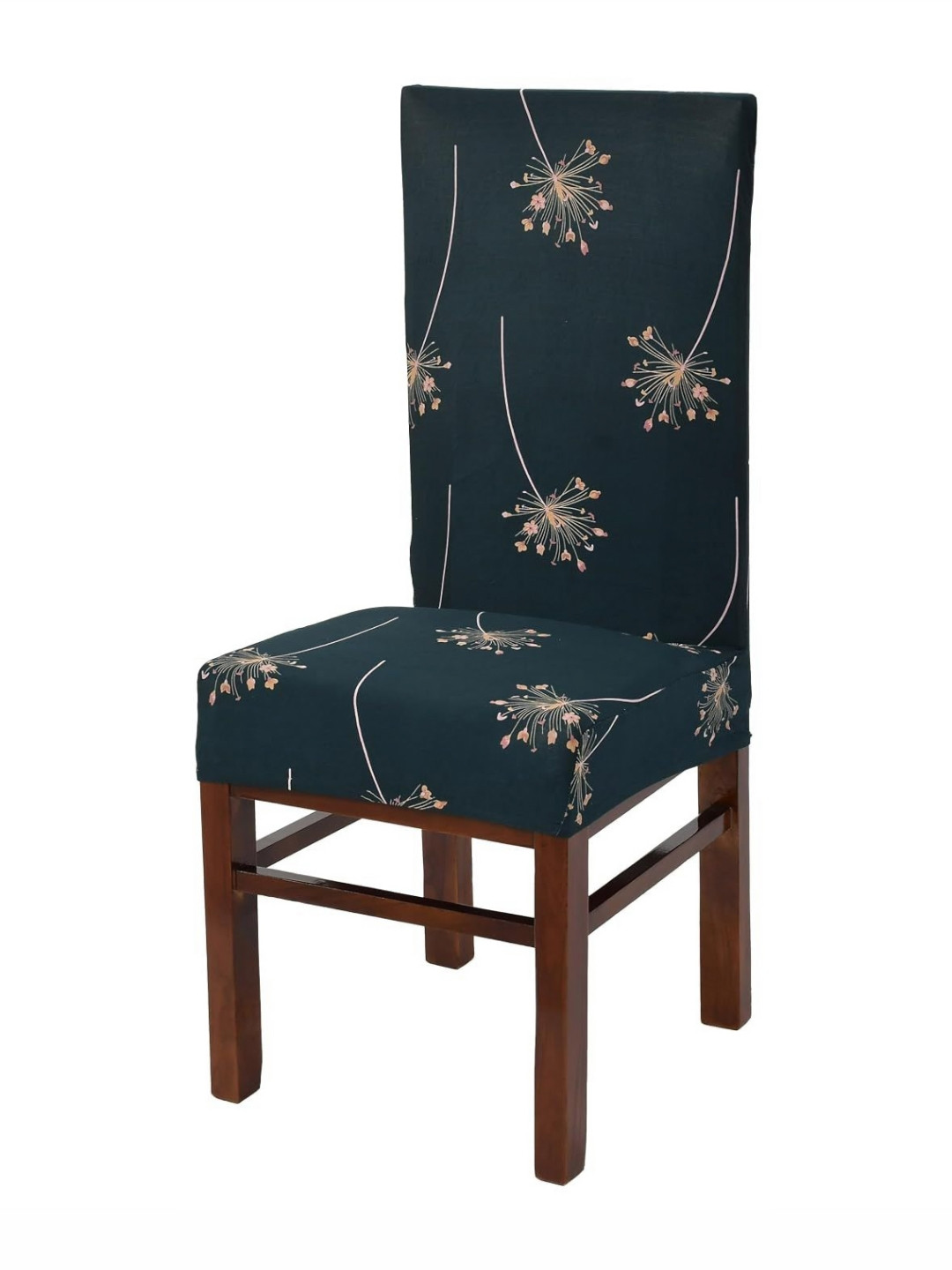 Yellow Weaves Greyish Blue Printed Chair Cover