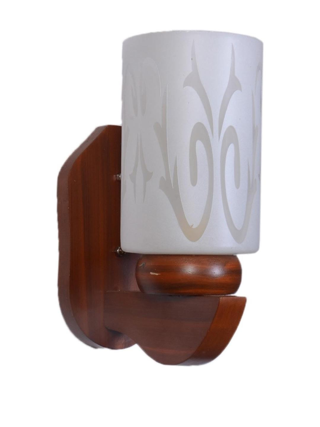 Somil Premium Designer Glass Wall / Night Lamp  Elegant & Stylish Dcor Accent for Modern Interiors, color- White, Size, 18 X 23 X 32 CM